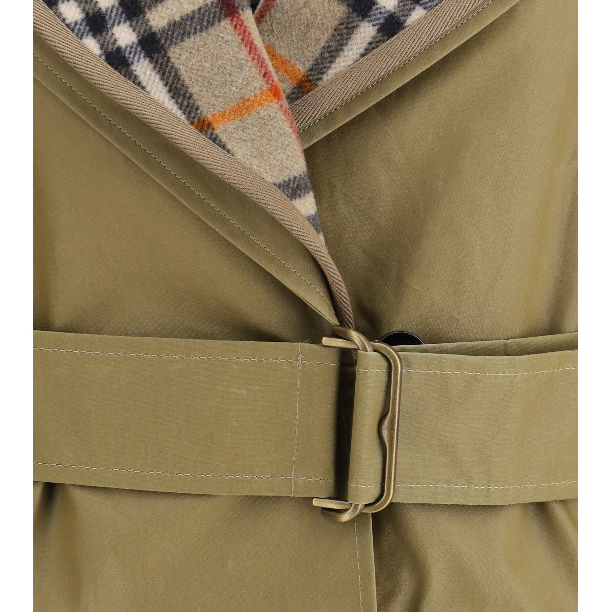 Cropped cotton Jacket with check quilting