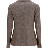 Single-breasted wool and linen Blazer