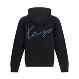 Kenzio Signature Embroidered Cotton Zip Hoodie