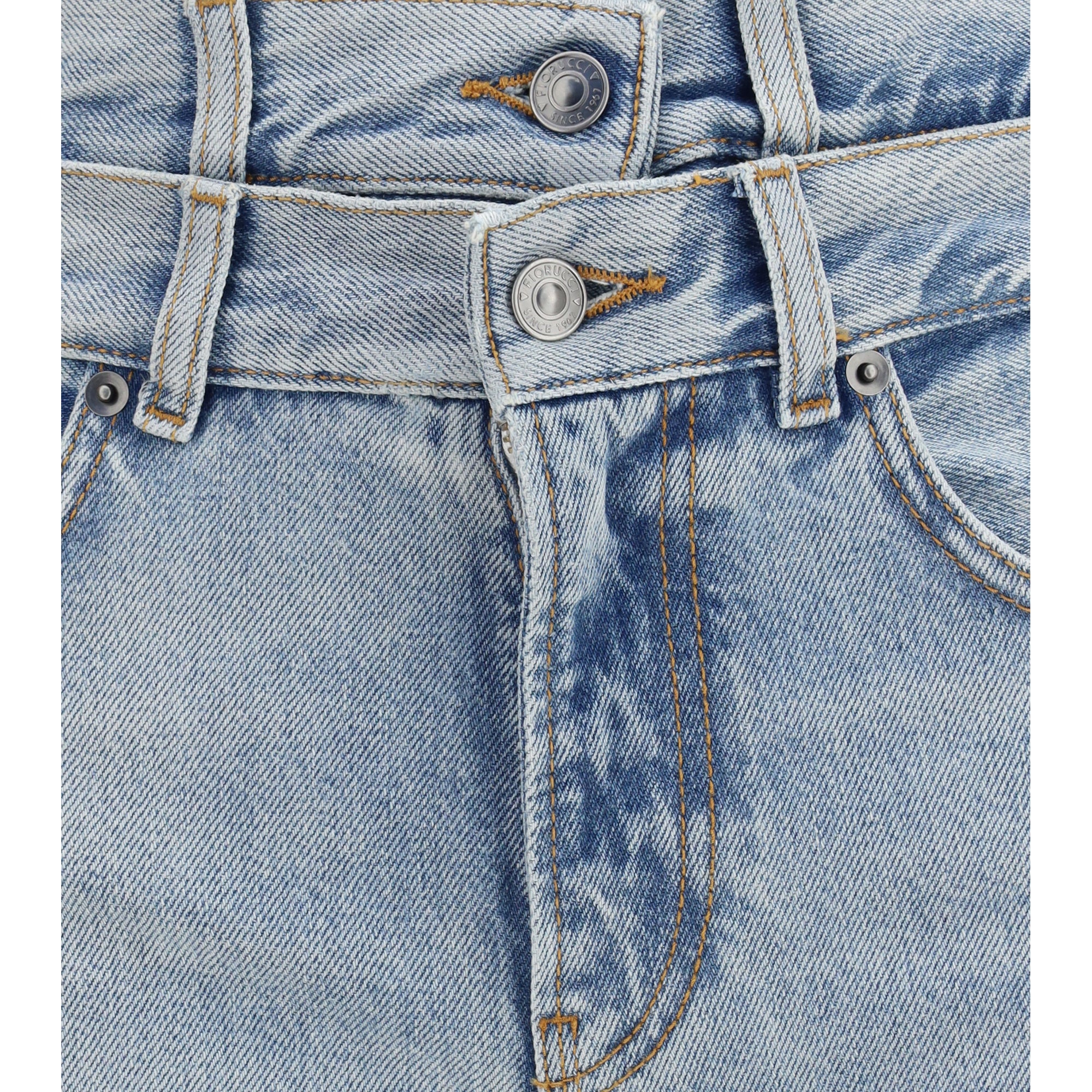 Flared Jeans with triple-layer waist detail