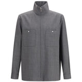 Mouliné wool shirt Jacket