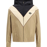 Nylon hooded windbreaker Jacket