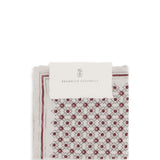 Silk Pochette with geometric pattern