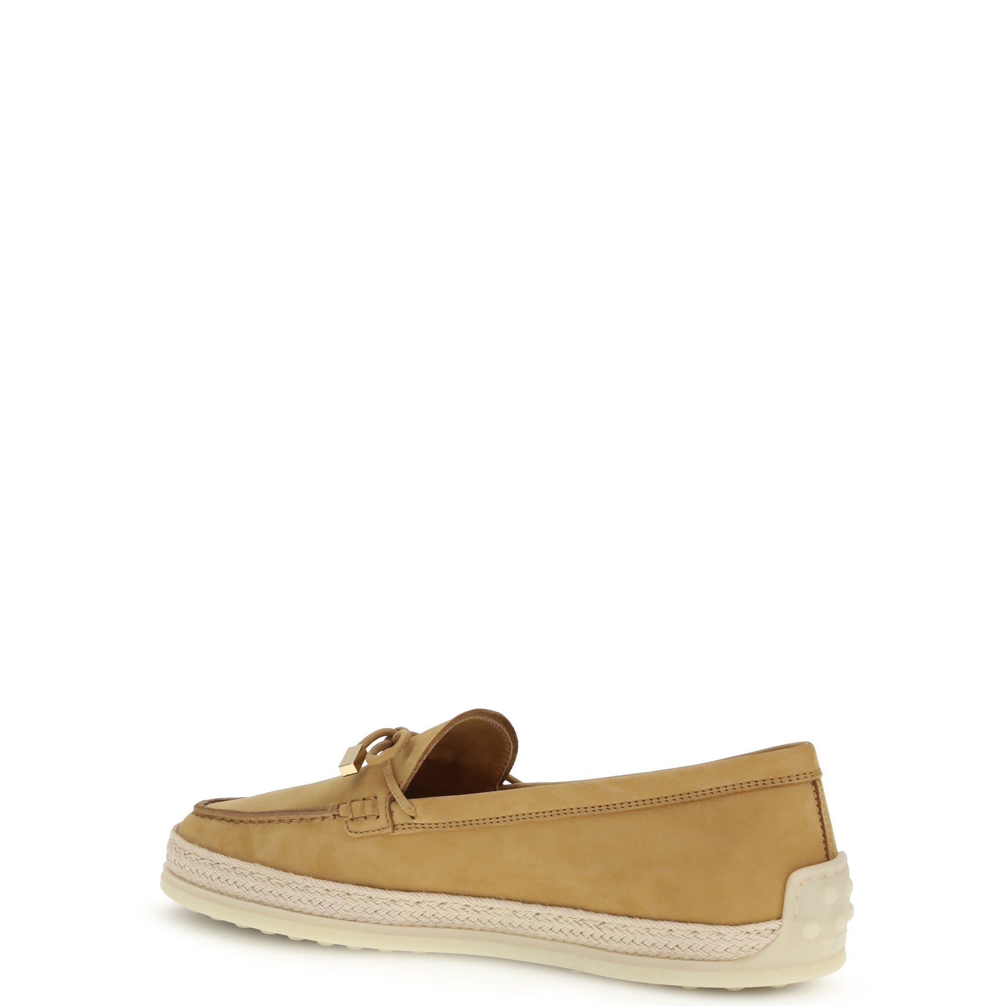 Suede and raffia Loafers