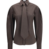 Cotton blend Shirt with tie