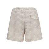 Striped all-over logo swim Shorts