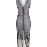 Semi-sheer midi Dress