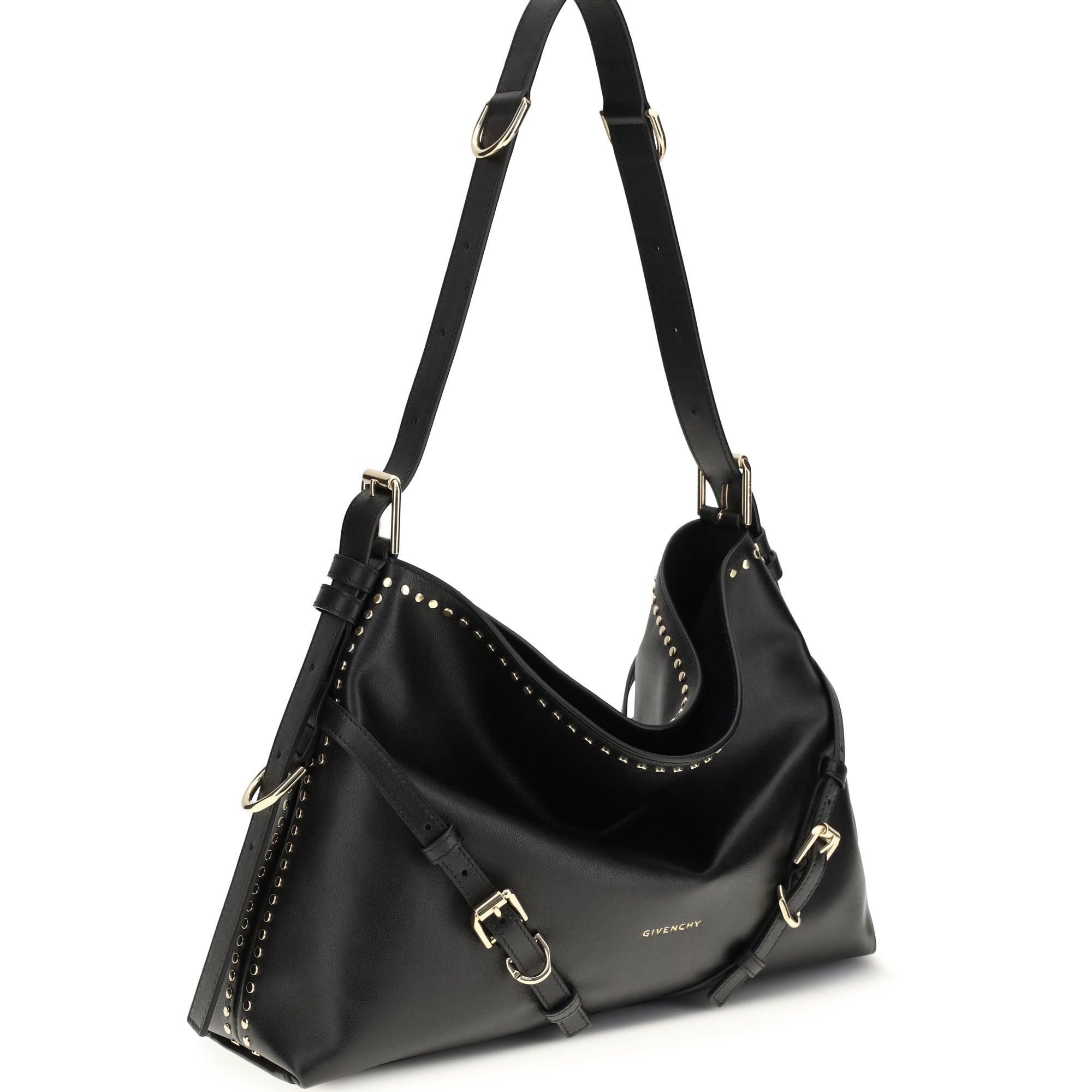 Large Voyou Shoulder Bag in shiny leather