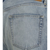Cotton Denim Jeans with stonewashed finish