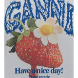 Strawberry long-sleeve cotton T-shirt