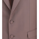 Single-breasted wool poplin Jacket