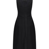 Sleeveless Dress with a draped neckline