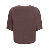 Short-sleeve cashmere and silk Sweater