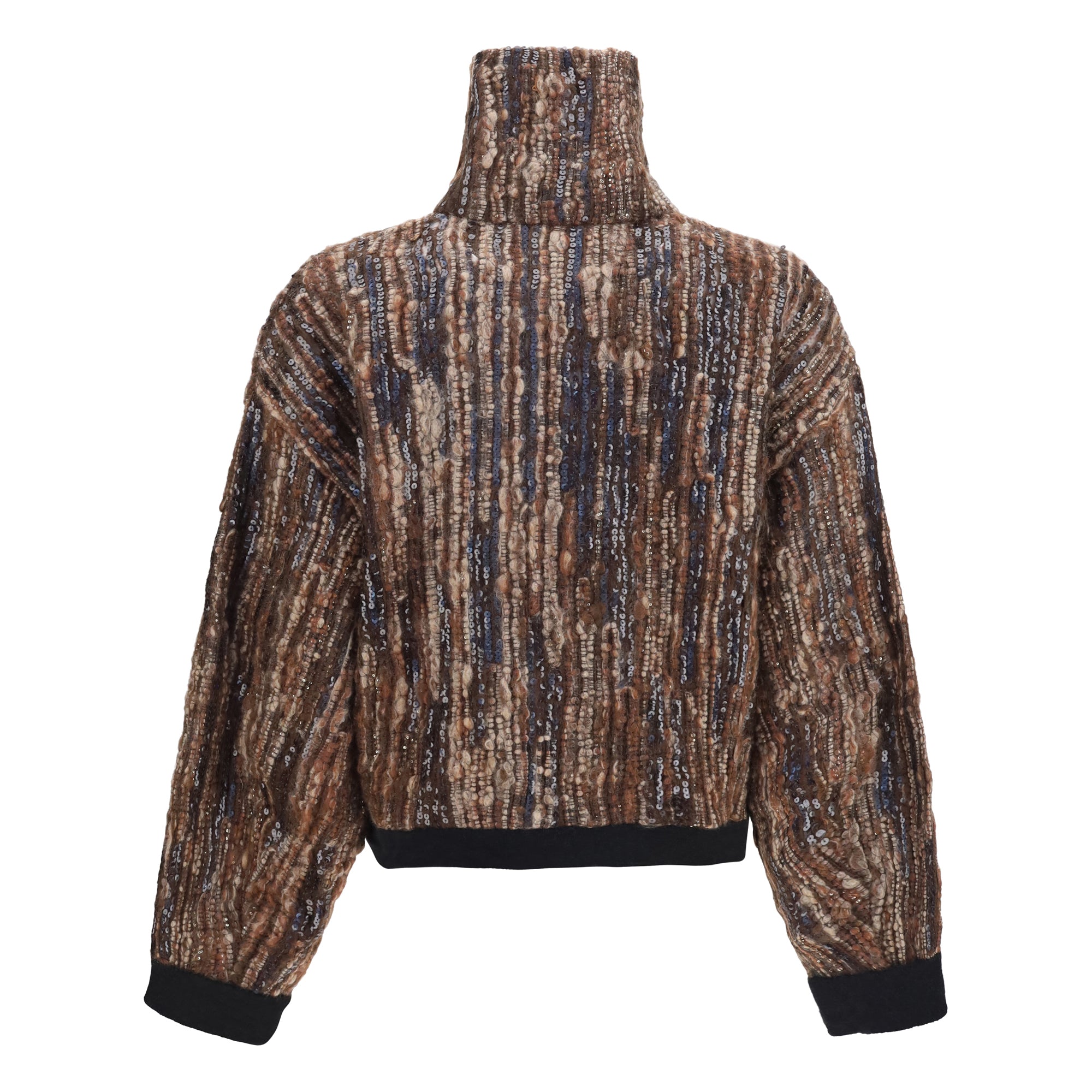 Perforated zip Cardigan