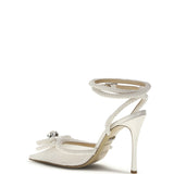 Double bow satin Pumps