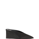 Satin wedge Mules