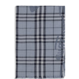 Knight Check wool and silk Scarf