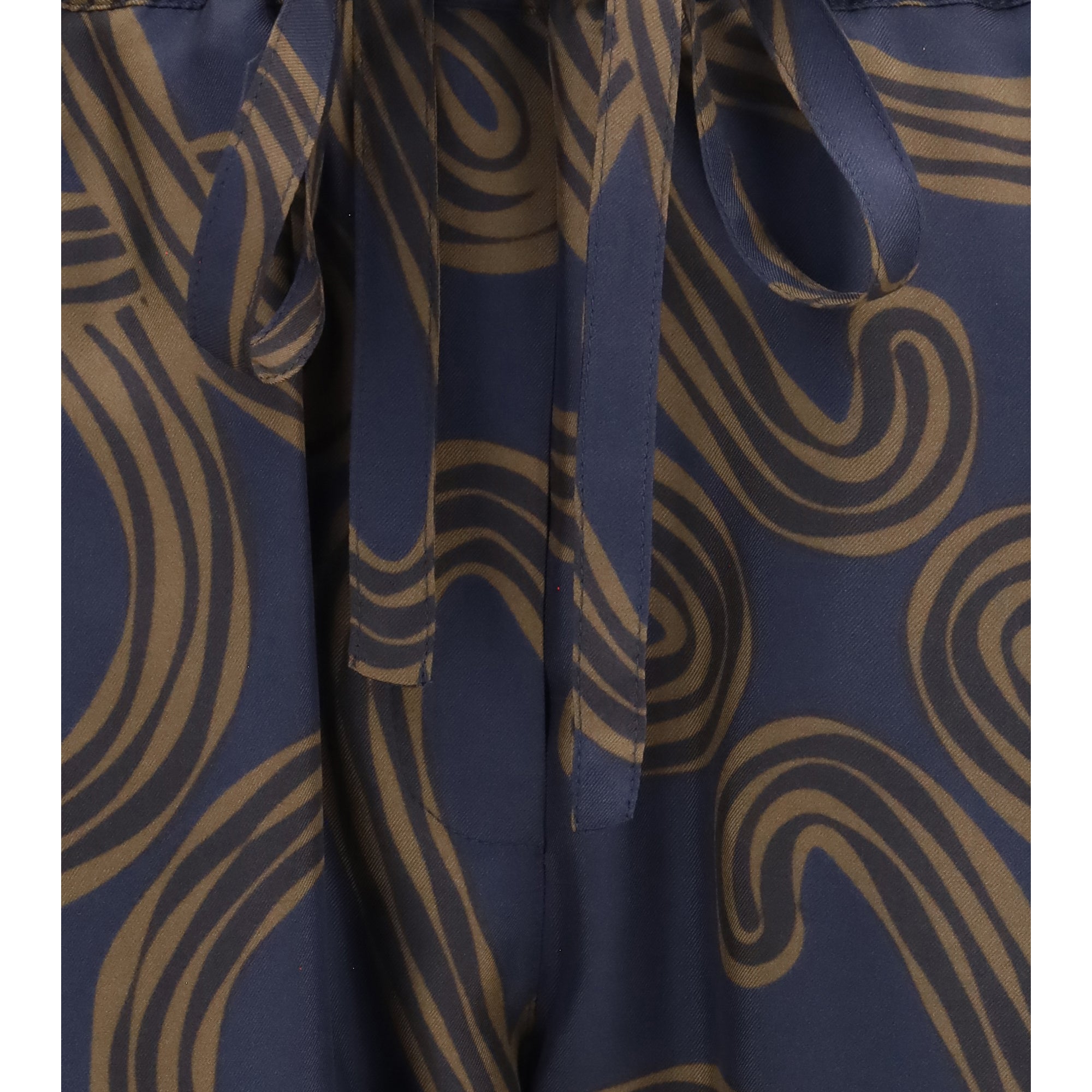 Lightweight printed silk twill Pants
