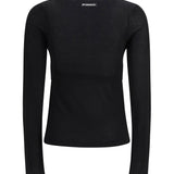 Sweater long-sleeve with V-open neckline