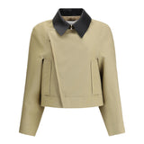 Cropped Cotton and Wool Caban