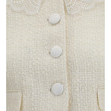 Bouclé Jacket with lace collar