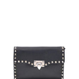 Rockstud mini Shoulder Bag in garnet calfskin