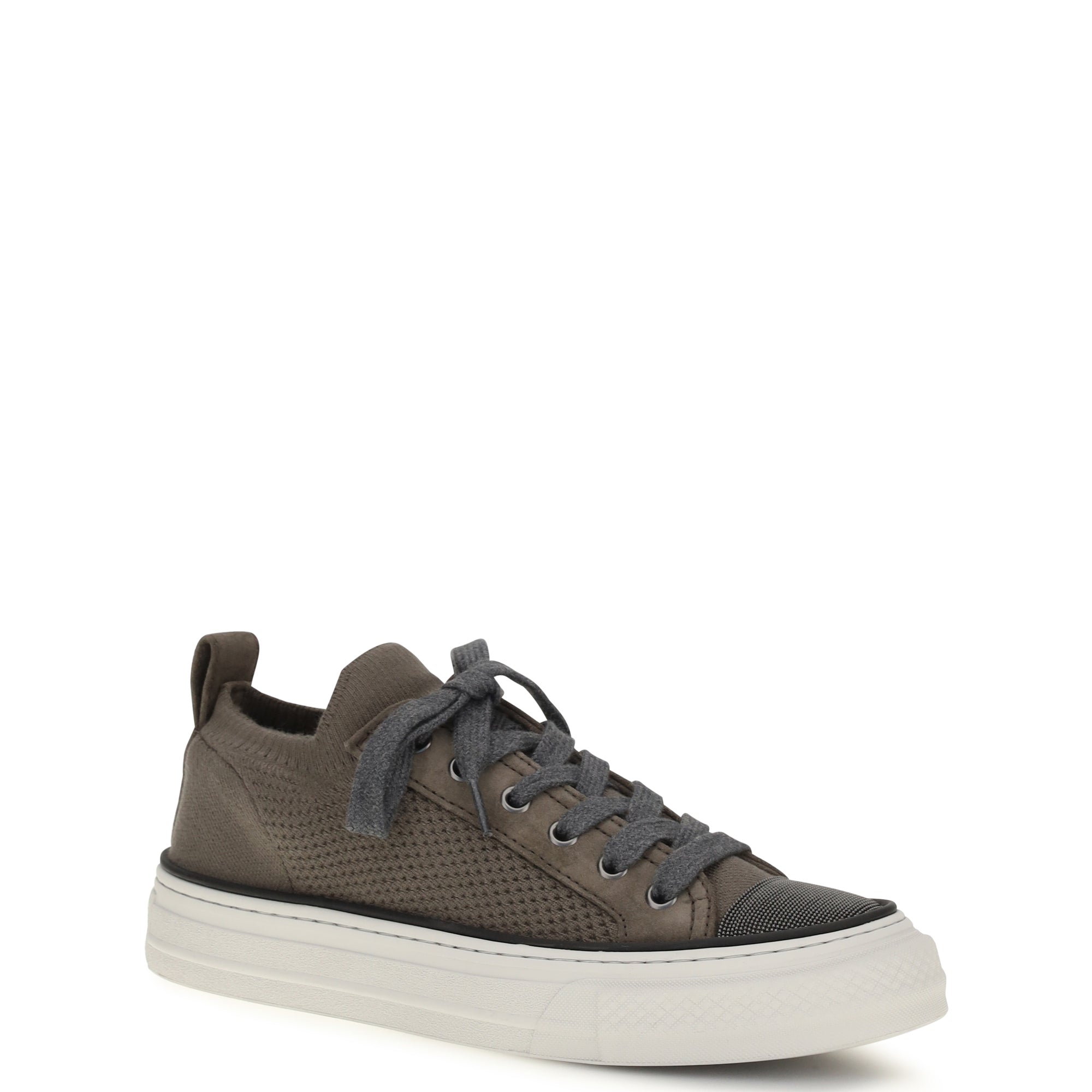 Cotton knit and suede Sneakers