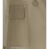 Slogan Jacket in silk organza