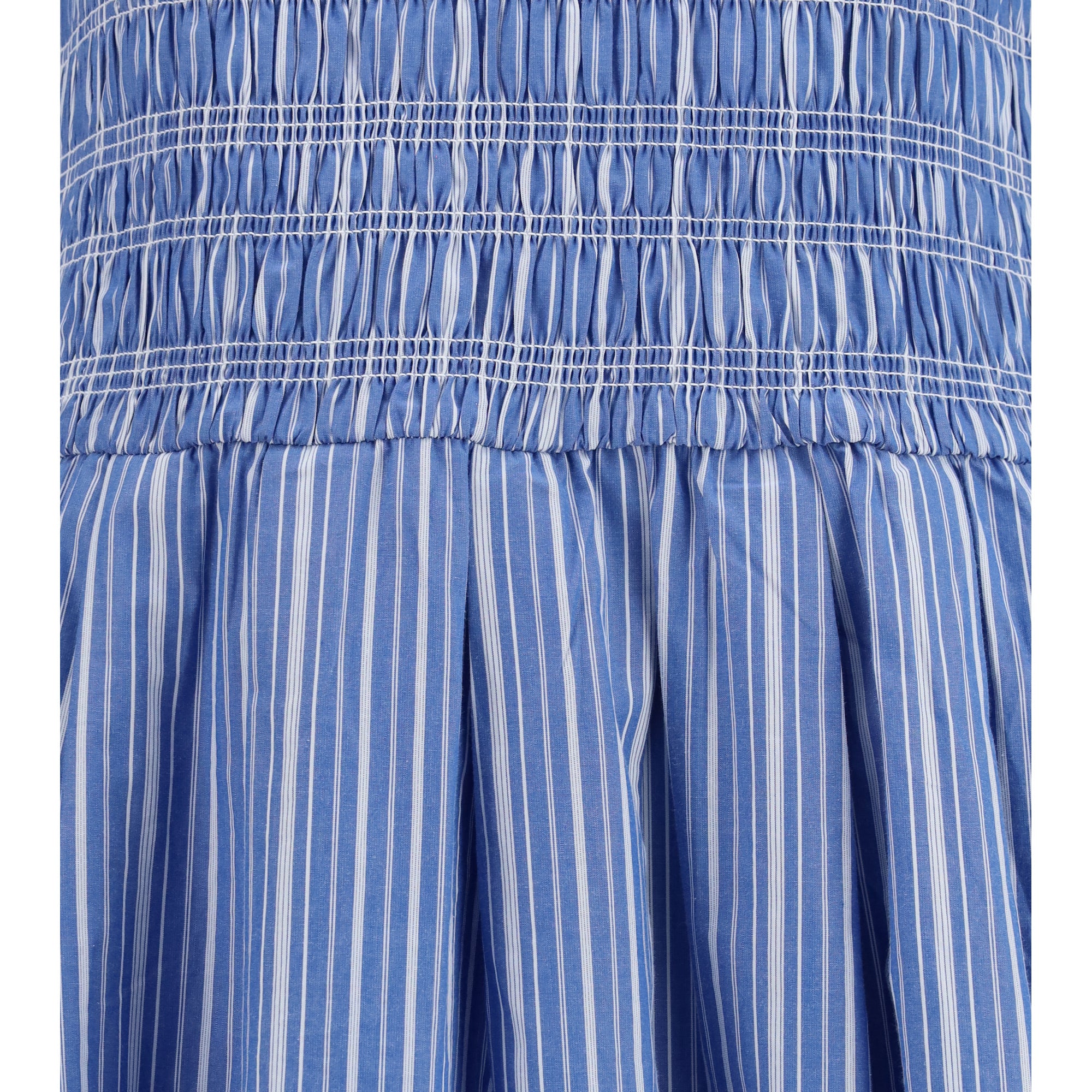 Striped cotton Dress with puff sleeves