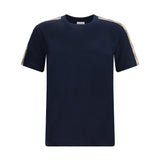 Short-sleeved T-shirt with a single Burberry Check stripe on both shoulders