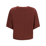 Short-sleeve cashmere and silk Sweater