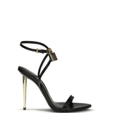 Padlock Pointy Naked heeled Sandals