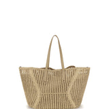 BC Duo Shoulder Bag in raffia