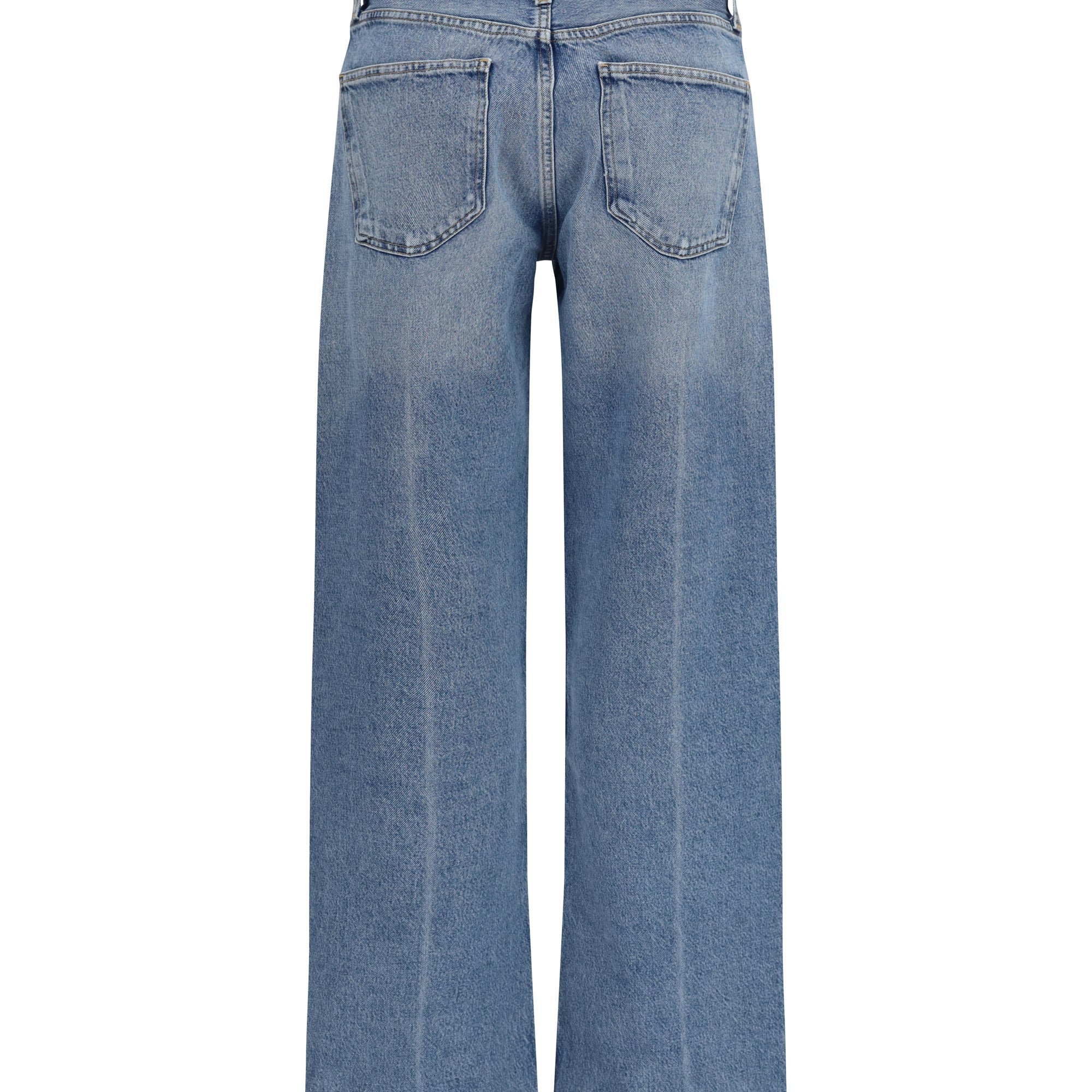 Wide-leg creased Jeans