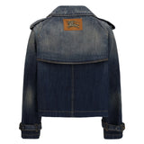 Cropped double-breasted denim Jacket