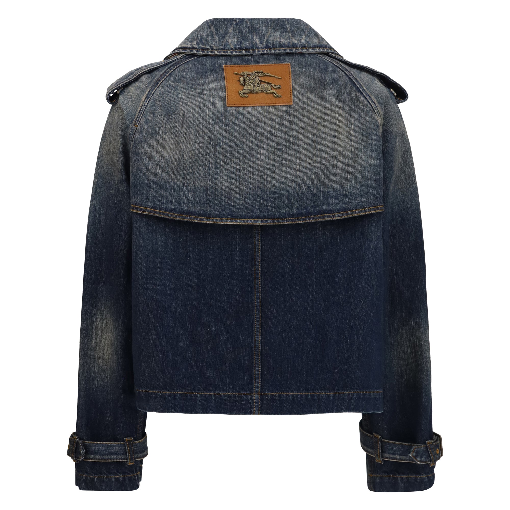 Cropped double-breasted denim Jacket