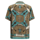 Hawaii Shirt in washed silk twill with cargo print