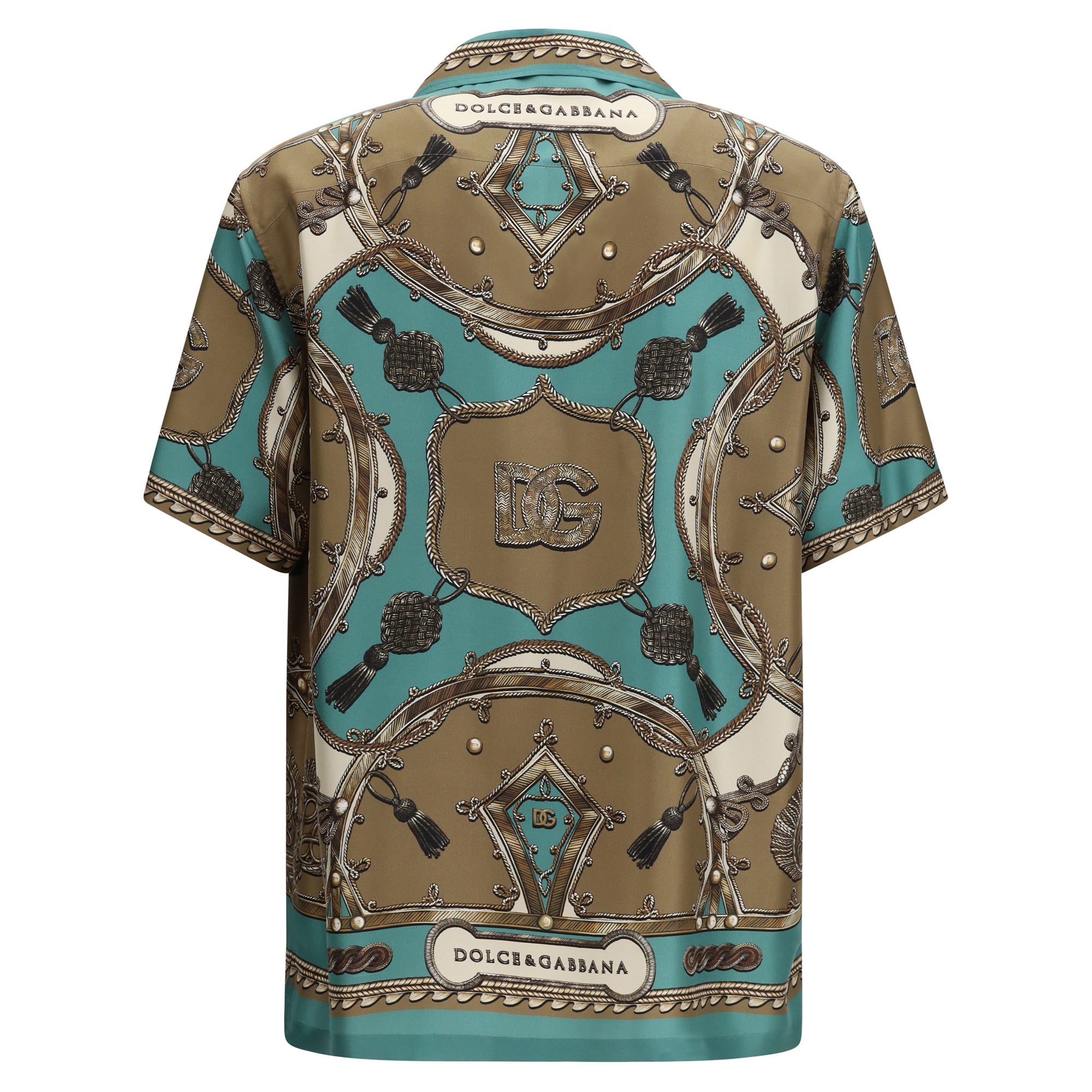 Hawaii Shirt in washed silk twill with cargo print