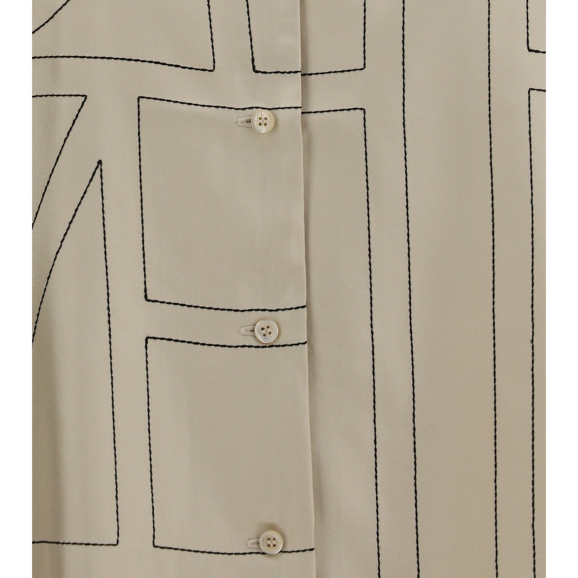 Silk Shirt with all-over monogram