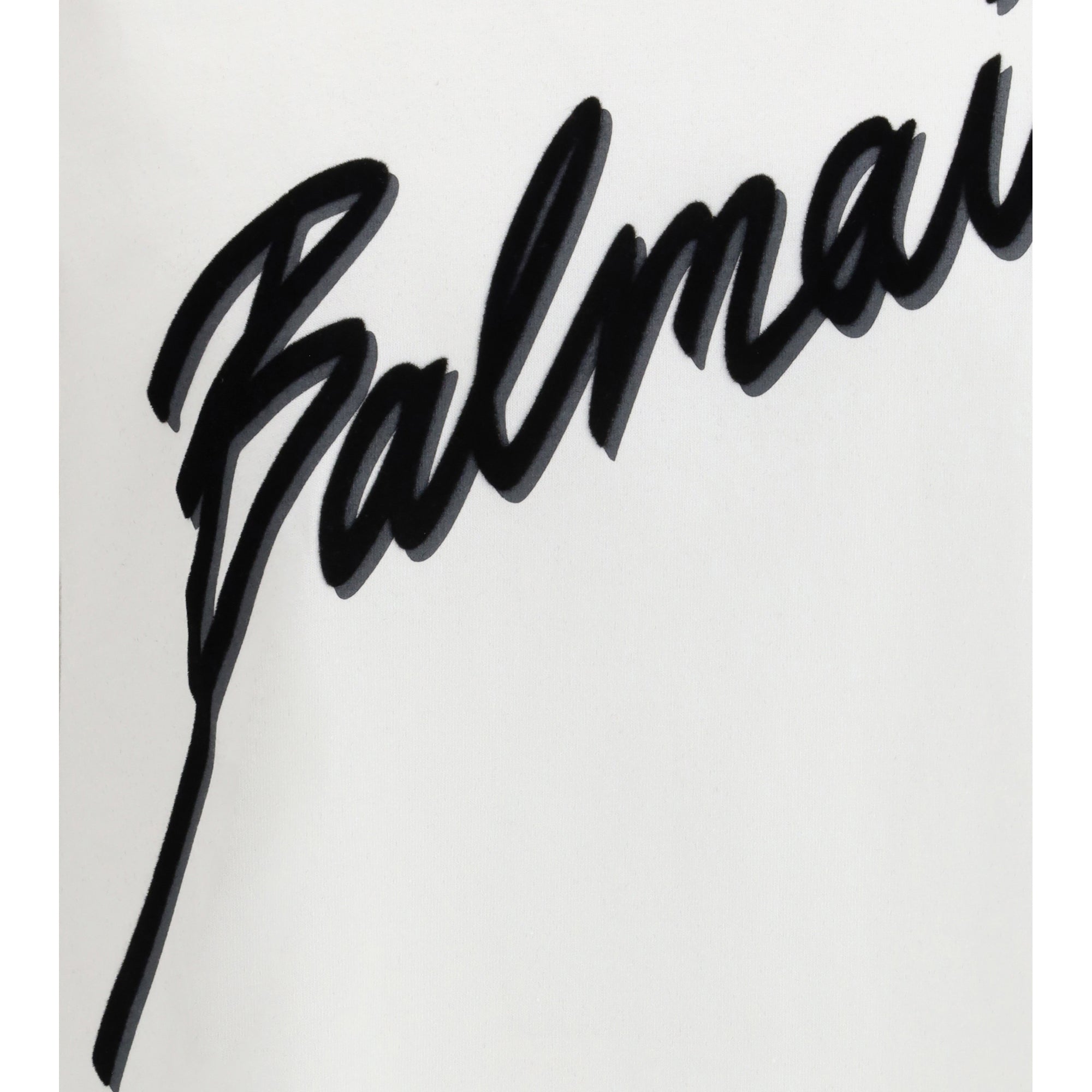 Balmain letter flock T-shirt