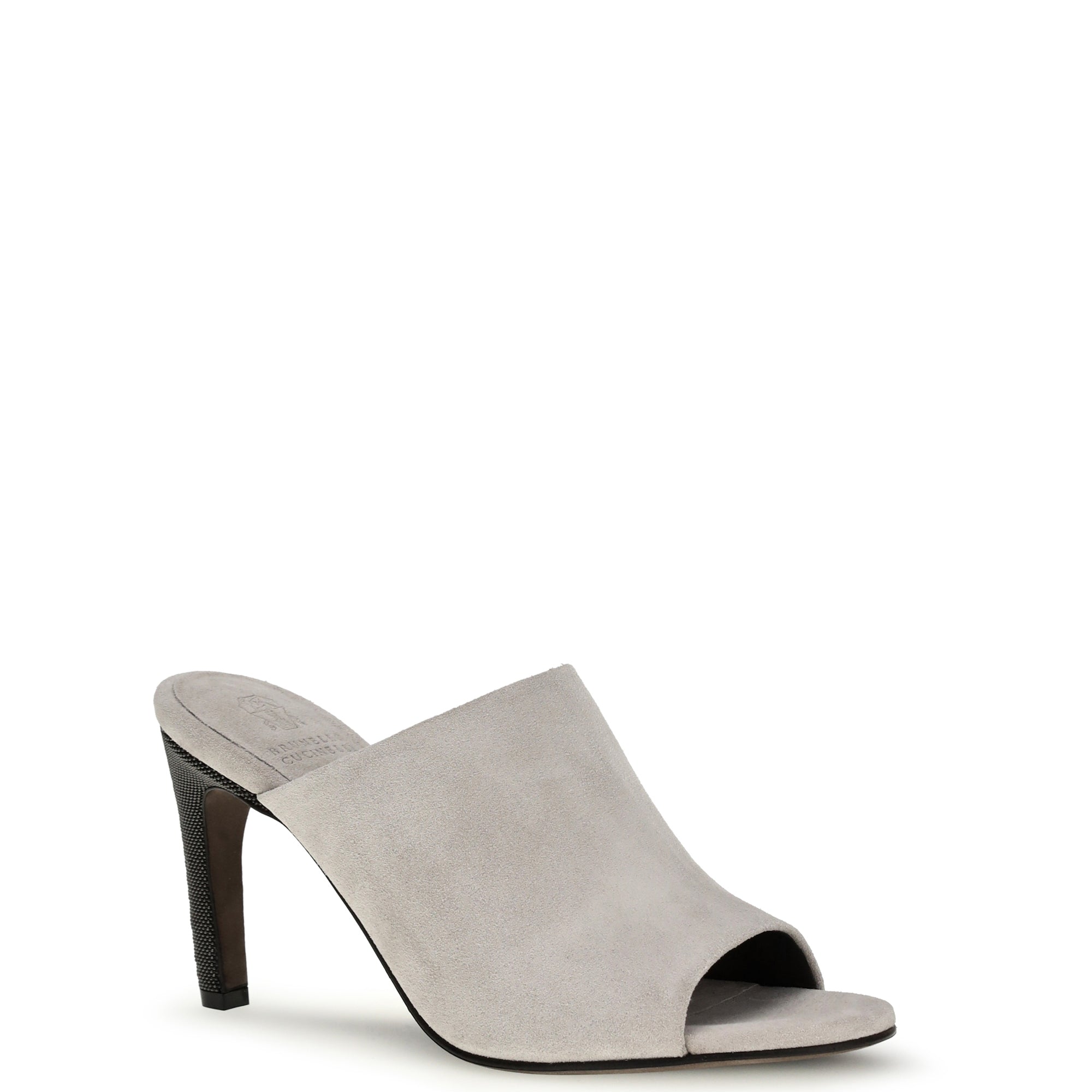 Suede Mules with Precious Heels