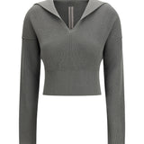 Euca Virgin Wool Sweater with V neck