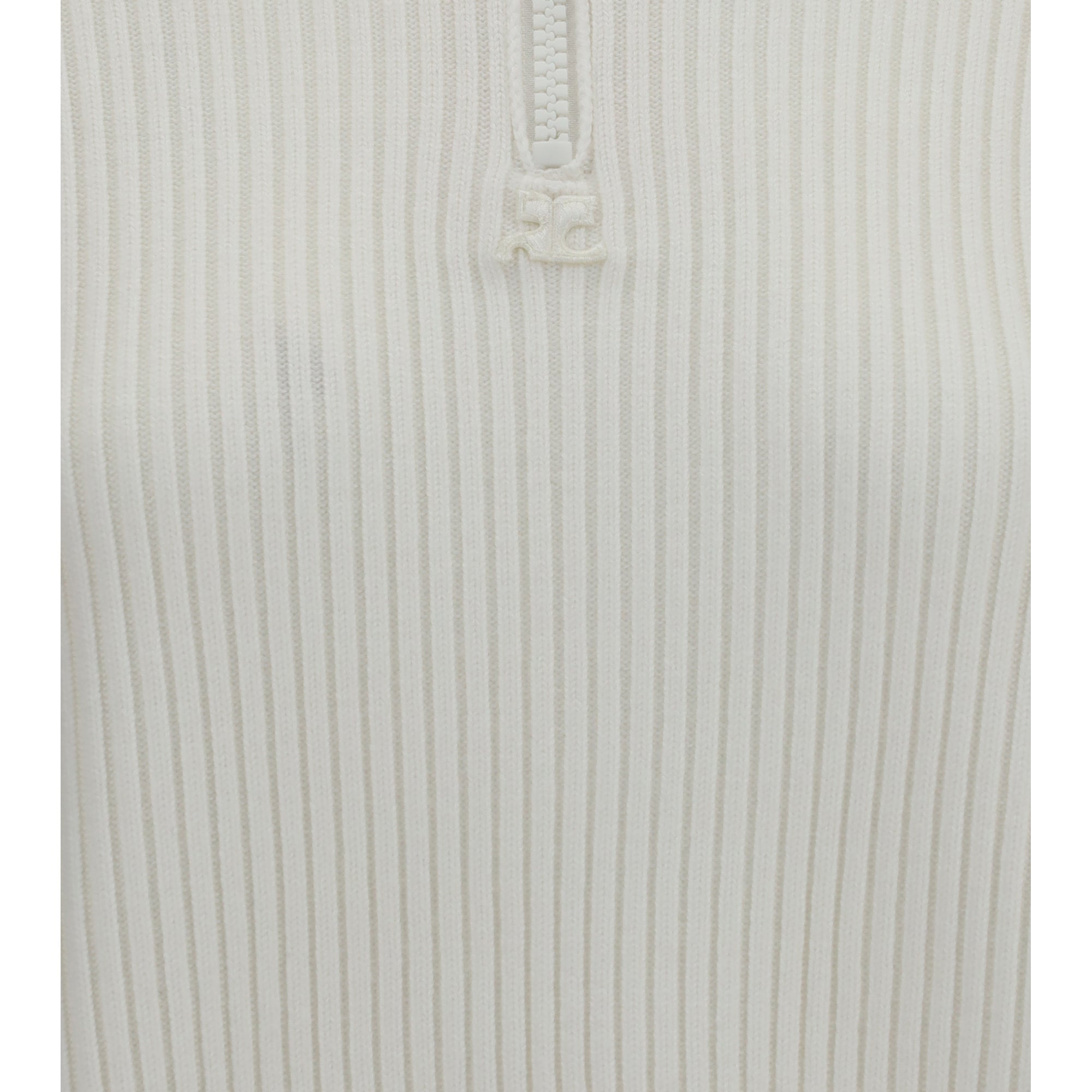 Ribbed zip Sweater