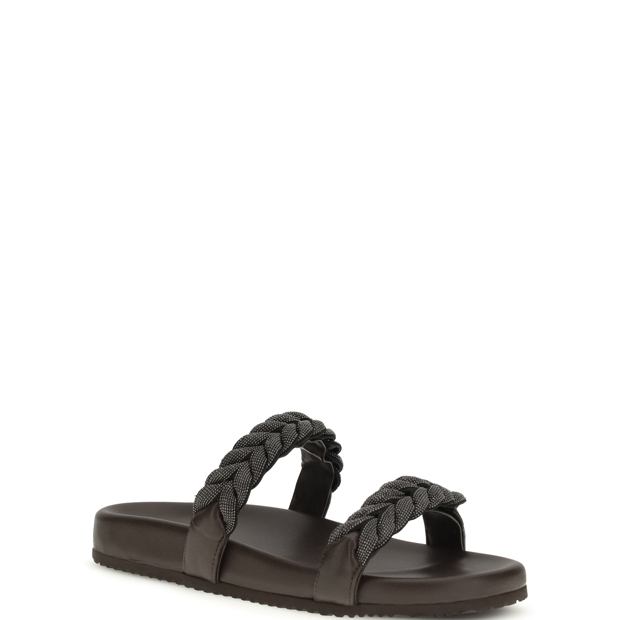 Leather Sandals with Precious Braided Straps
