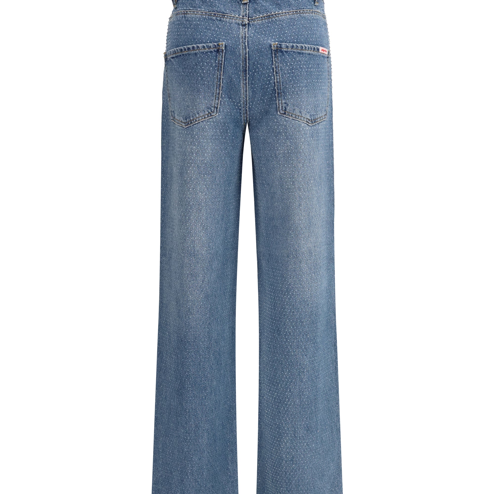 Straight-leg Jeans with all-over rhinestones
