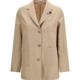 Single-breasted wool and cotton Jacket