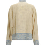 Silk Shirt with geometric print