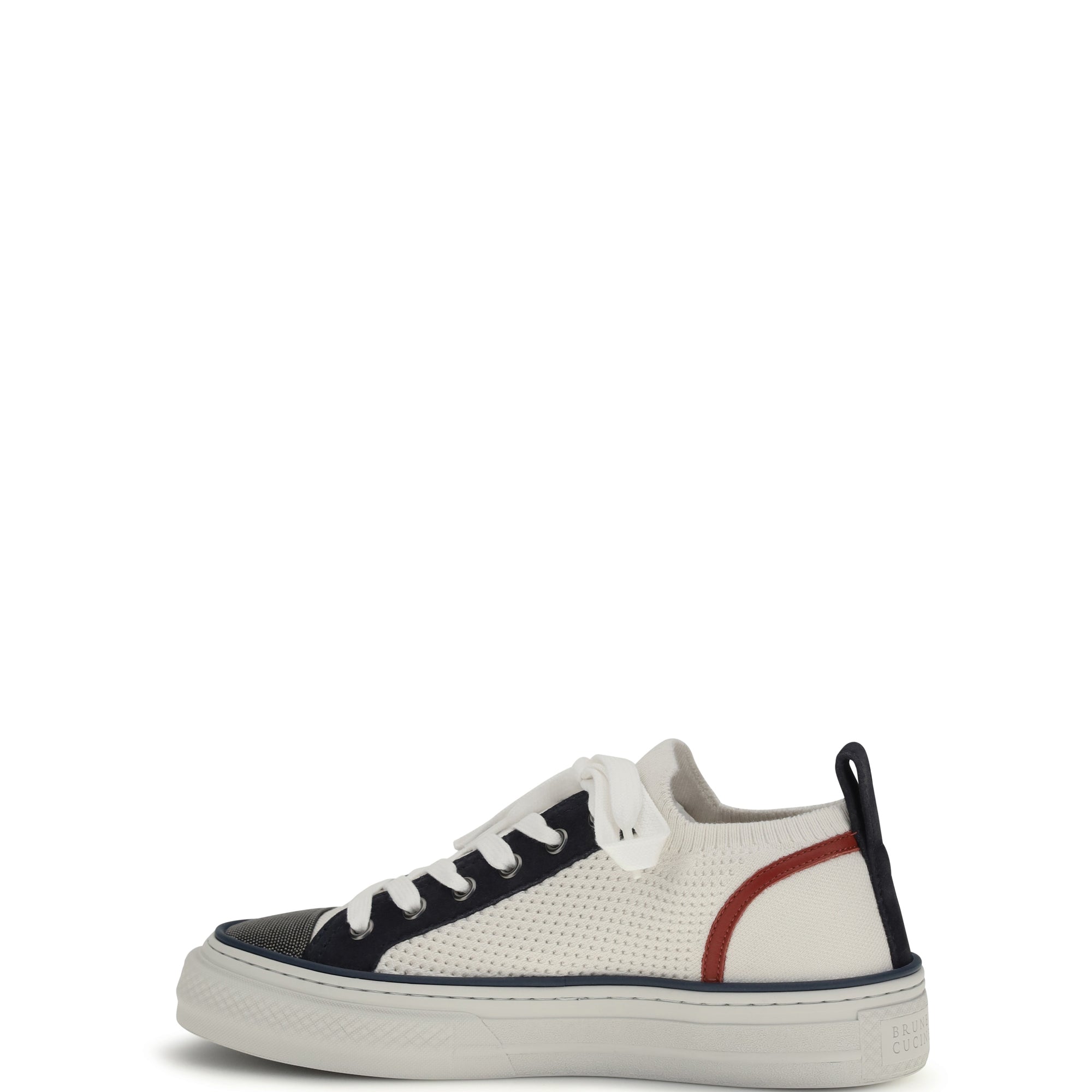 Cotton knit and suede Sneakers with Precious Toe
