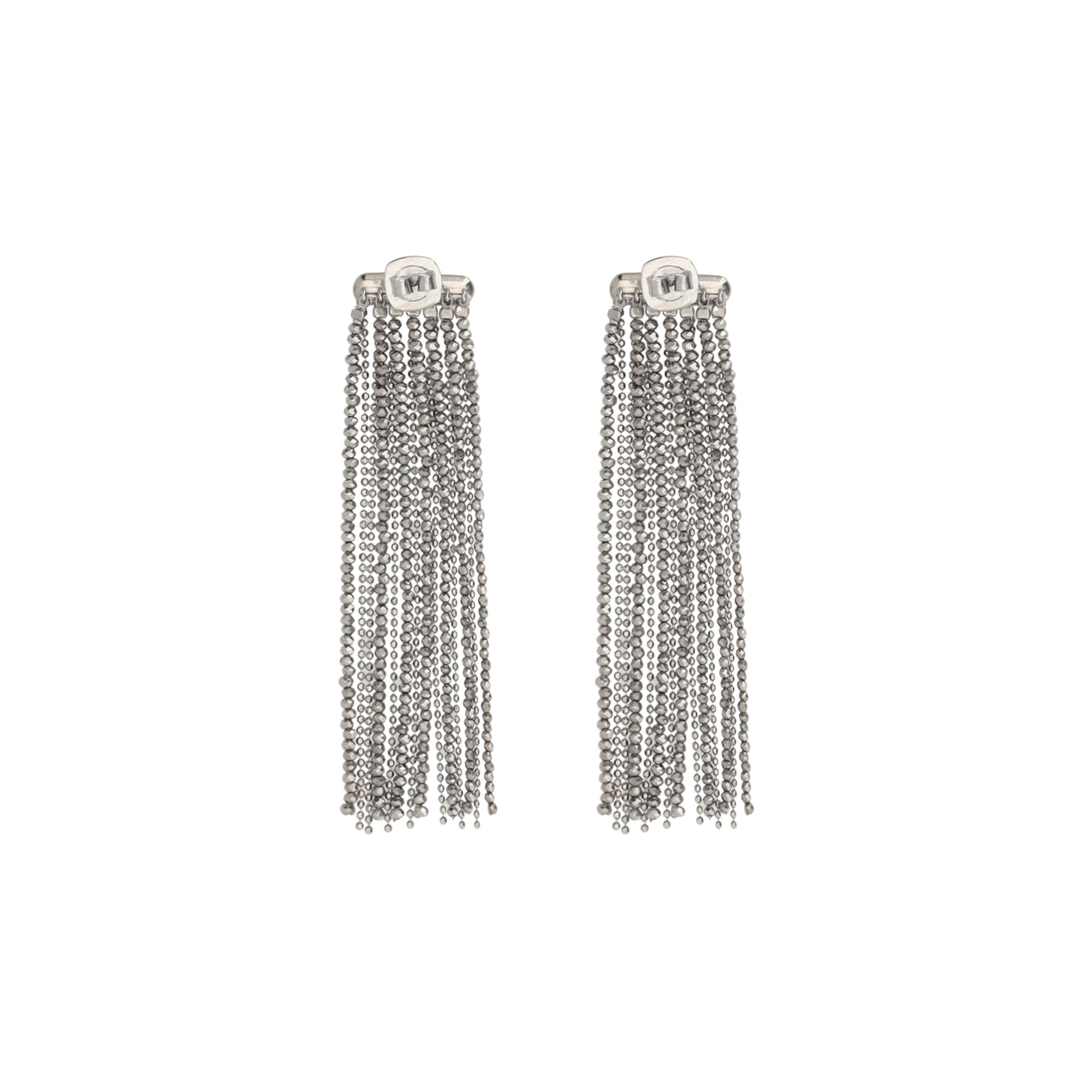 Glass and silver Earrings