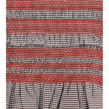 Elastic printed Top with ruching and side ties